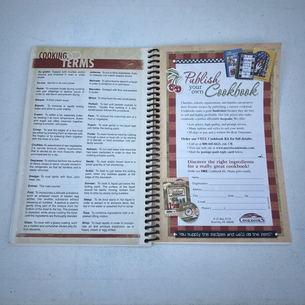 Local Maine Church Community Spiral Cookbook Small Town suppers recipes